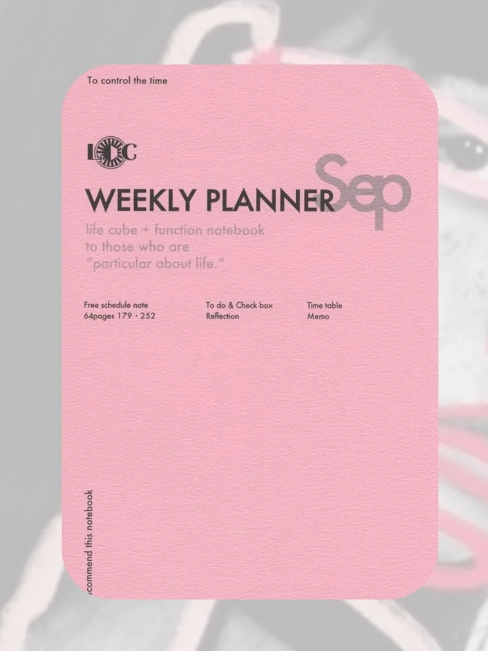 NWT🎉 Luddite Pastel Pink Soft Cover Undated Weekly Planner Notebook